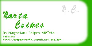 marta csipes business card